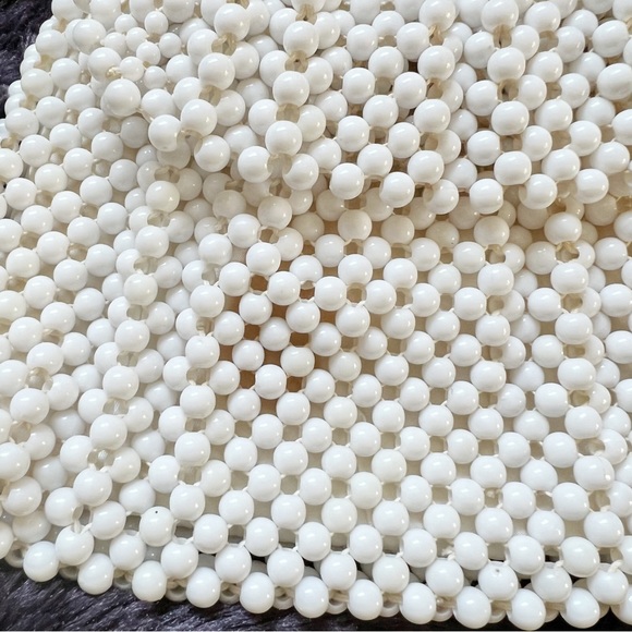 Vintage 1950’s Wedding White Beaded evening handbag purse clutch w/ zip closure - Picture 9 of 9